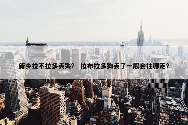 新乡拉不拉多丢失？ 拉布拉多狗丢了一般会往哪走？