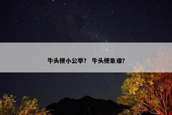 牛头梗小公举？ 牛头梗象谁？