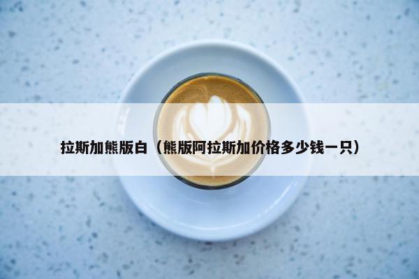 拉斯加熊版白（熊版阿拉斯加价格多少钱一只）