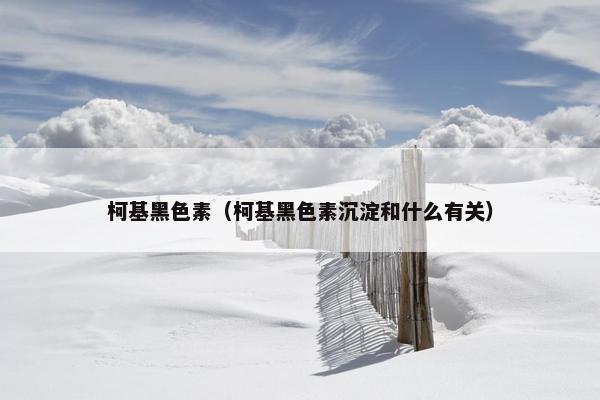 柯基黑色素（柯基黑色素沉淀和什么有关）