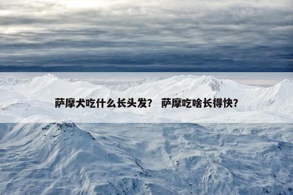 萨摩犬吃什么长头发？ 萨摩吃啥长得快？