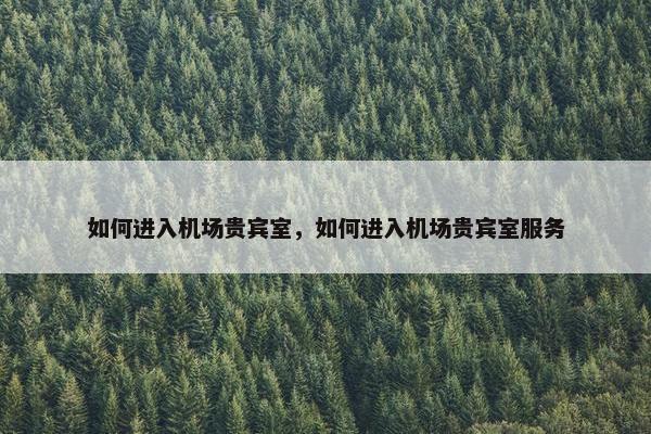 如何进入机场贵宾室，如何进入机场贵宾室服务