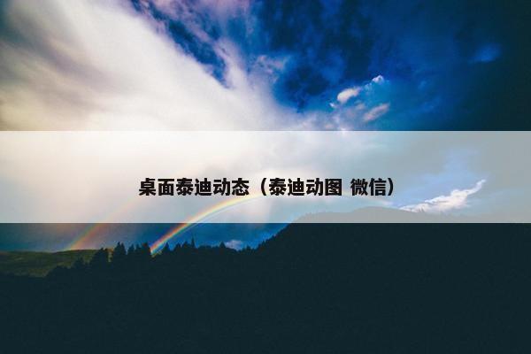 桌面泰迪动态（泰迪动图 微信）