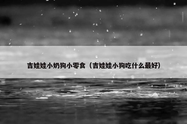 吉娃娃小奶狗小零食（吉娃娃小狗吃什么最好）