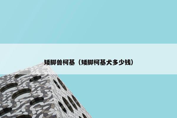 矮脚兽柯基（矮脚柯基犬多少钱）