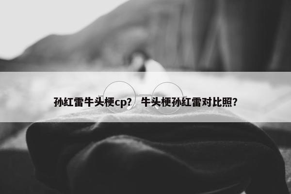 孙红雷牛头梗cp？ 牛头梗孙红雷对比照？