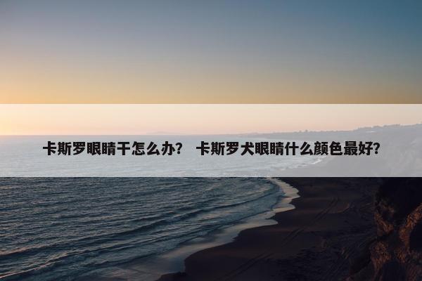 卡斯罗眼睛干怎么办？ 卡斯罗犬眼睛什么颜色最好？
