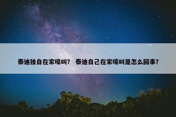 泰迪独自在家嚎叫？ 泰迪自己在家嚎叫是怎么回事？