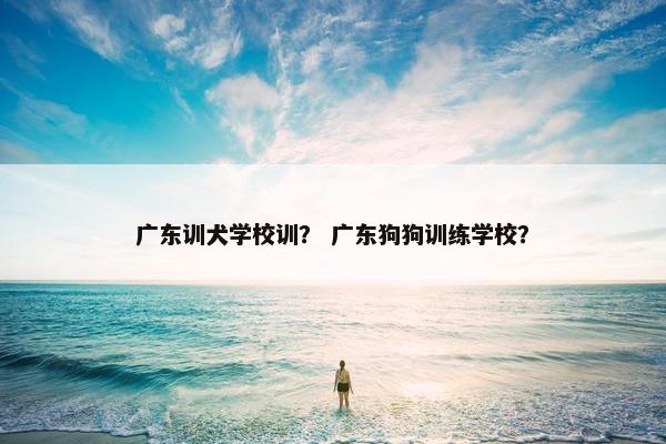广东训犬学校训？ 广东狗狗训练学校？