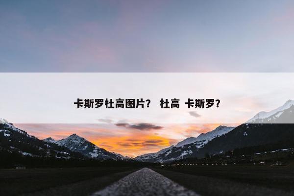 卡斯罗杜高图片？ 杜高 卡斯罗？