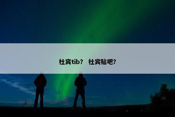 杜宾tib？ 杜宾贴吧？