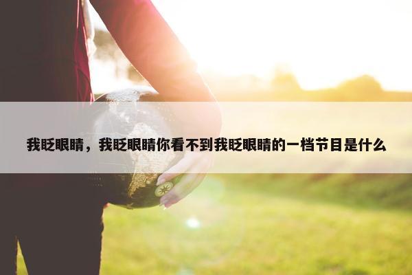 我眨眼睛，我眨眼睛你看不到我眨眼睛的一档节目是什么