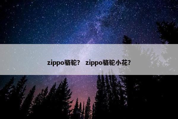 zippo骆驼？ zippo骆驼小花？