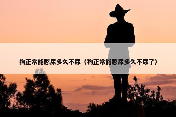 狗正常能憋尿多久不尿（狗正常能憋尿多久不尿了）