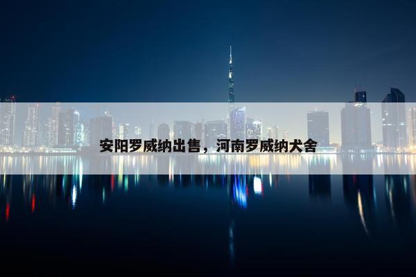 安阳罗威纳出售，河南罗威纳犬舍