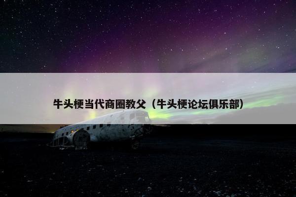 牛头梗当代商圈教父（牛头梗论坛俱乐部）