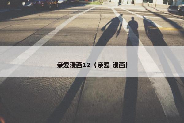 亲爱漫画12（亲爱 漫画）
