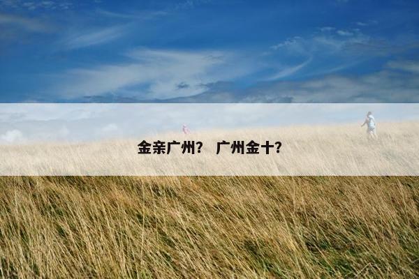 金亲广州？ 广州金十？