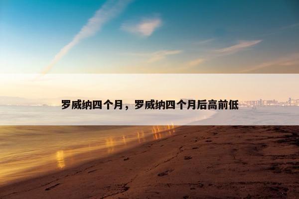 罗威纳四个月，罗威纳四个月后高前低