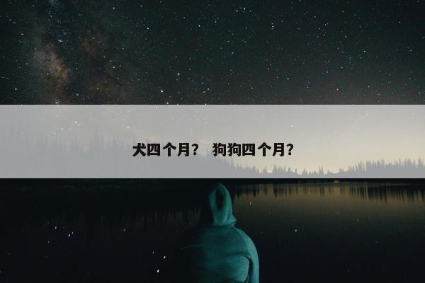 犬四个月？ 狗狗四个月？